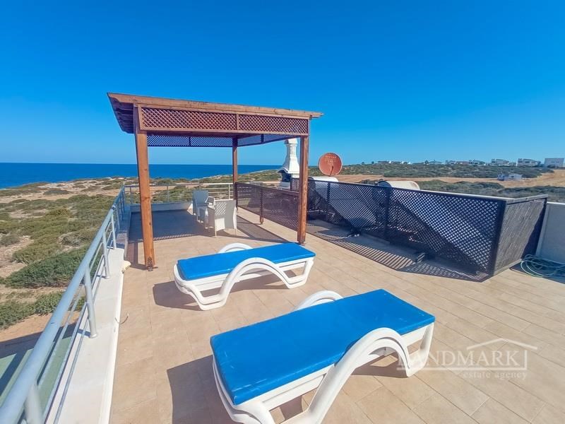 2 bedroom penthouse + fully furnished + 3 communal pools + sandy beach + gym + Title deeds in owner’s name, VAT paid