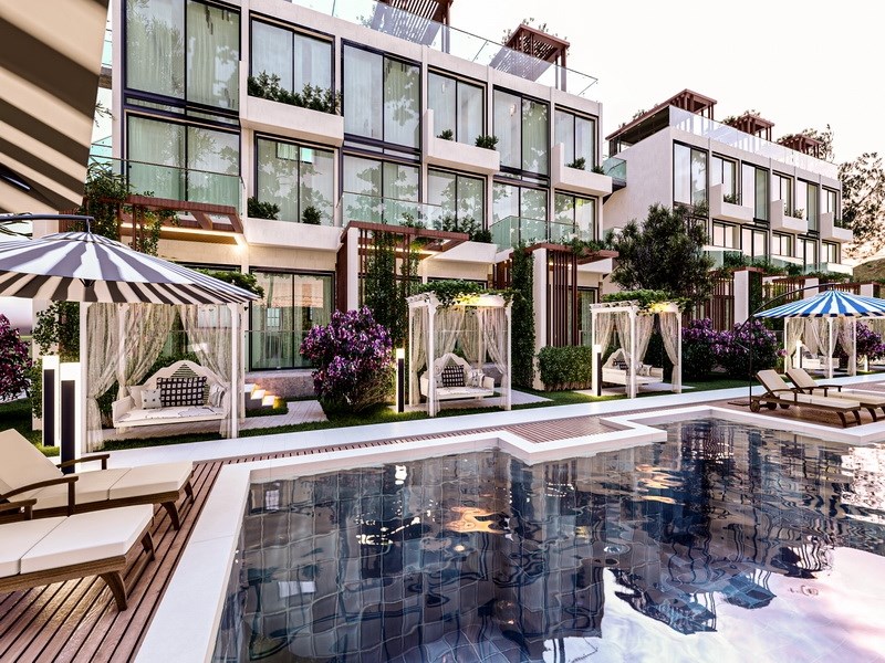 Brand new LUXURY 1 bedroom garden apartments + communal swimming pools + café + children’s playground + fabulous sea and mountain views + payment plan