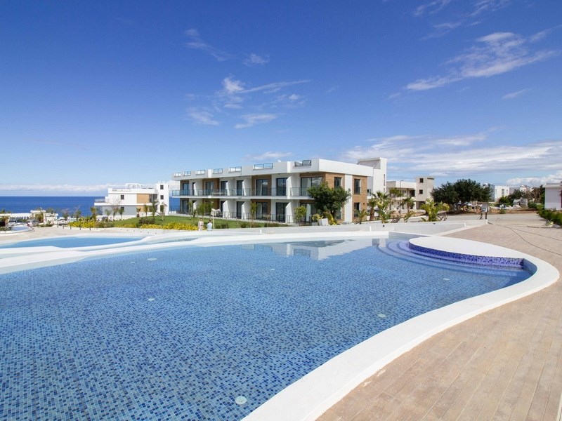 Amazing 1 bedroom completed luxury resale loft apartment + furnished + underfloor heating + air conditioning + 100m to the sea + communal pools + sea and mountains view